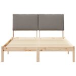 vidaXL Rám postele Hnedá a taupe 140 x 200 cm Borovicový masív – Obrázok 5