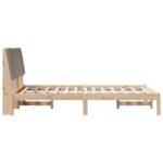 vidaXL Rám postele Hnedá a taupe 120 x 200 cm Borovicový masív – Obrázok 6
