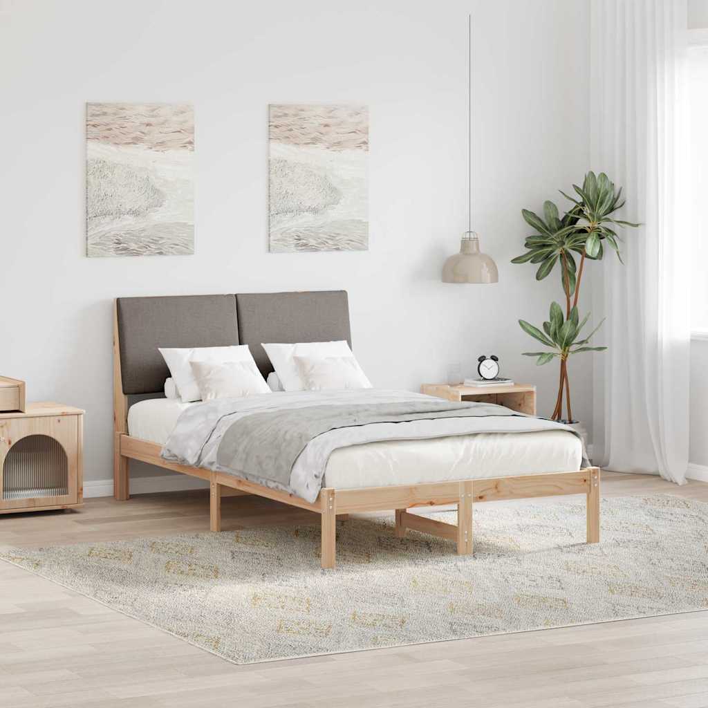 878767_1.jpg vidaXL Rám postele Hnedá a taupe 120 x 190 cm Borovicový masív – Obrázok 1