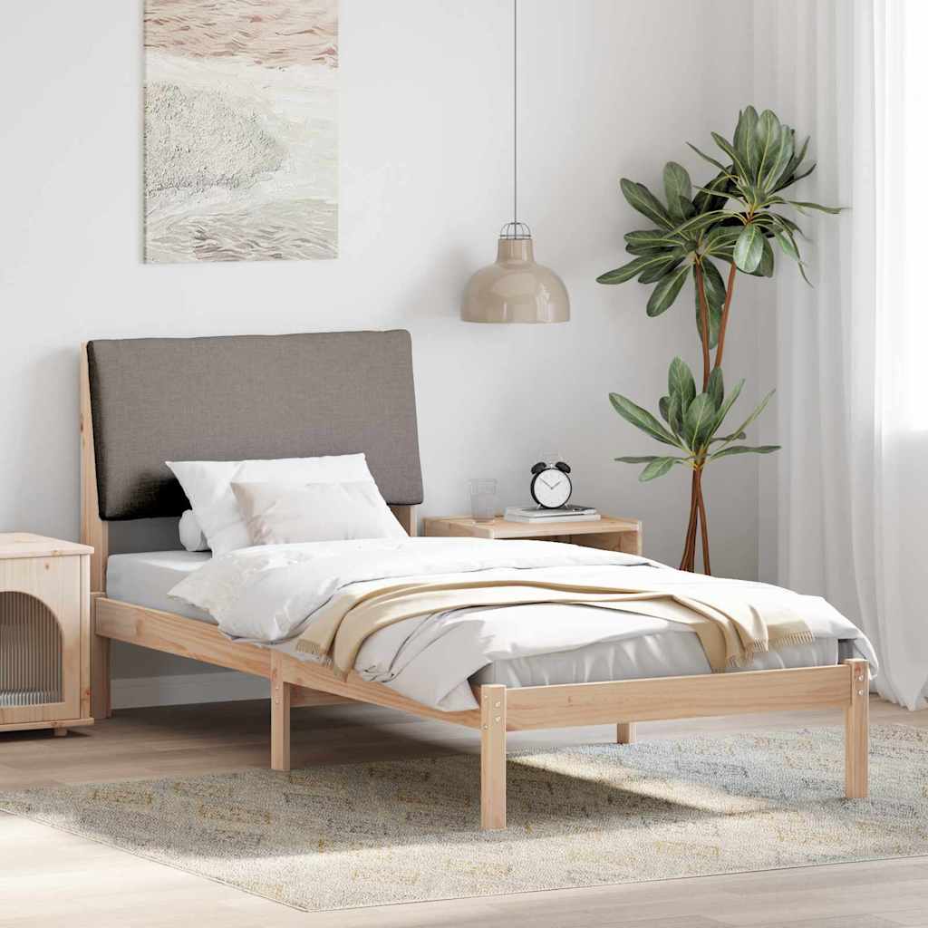 878772_1.jpg vidaXL Rám postele Hnedá a taupe 100 x 200 cm Borovicový masív – Obrázok 1