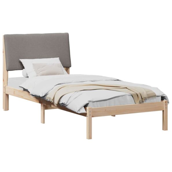 vidaXL Rám postele Hnedá a taupe 100 x 200 cm Borovicový masív – Obrázok 3