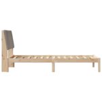 vidaXL Rám postele Hnedá a taupe 100 x 200 cm Borovicový masív – Obrázok 6