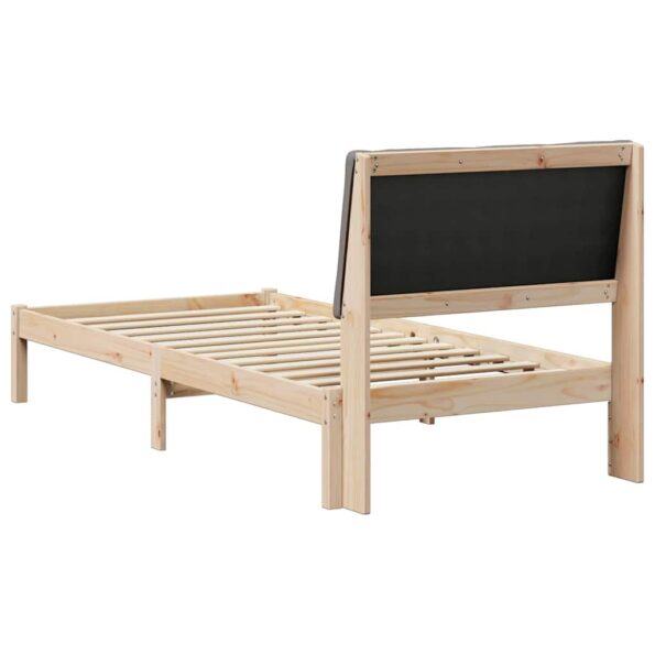 vidaXL Rám postele Hnedá a taupe 100 x 200 cm Borovicový masív – Obrázok 7