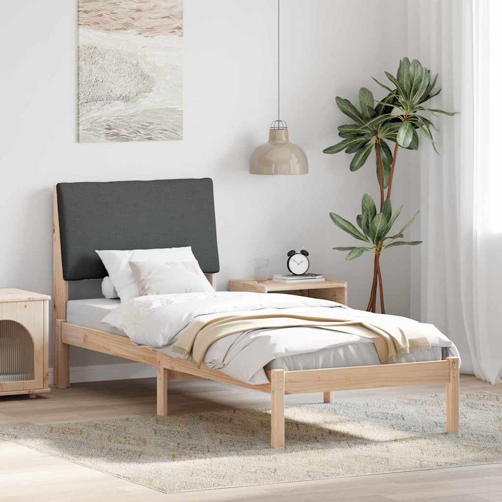 878780_1.jpg vidaXL Rám postele hnedá a tmavosivá 80 x 200 cm Borovicový masív – Obrázok 1