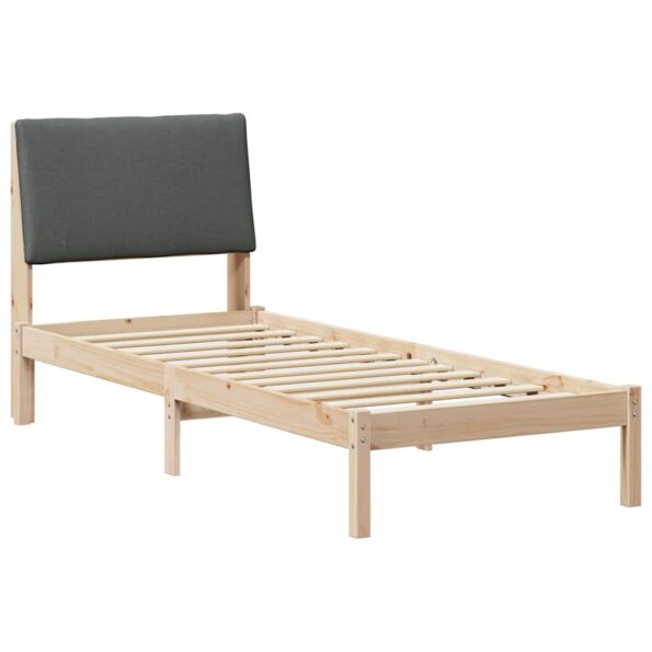 vidaXL Rám postele hnedá a tmavosivá 80 x 200 cm Borovicový masív – Obrázok 2