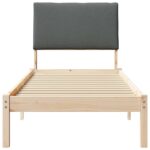 vidaXL Rám postele hnedá a tmavosivá 80 x 200 cm Borovicový masív – Obrázok 5