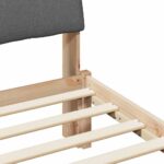 vidaXL Rám postele hnedá a tmavosivá 80 x 200 cm Borovicový masív – Obrázok 8
