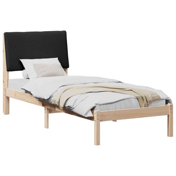 vidaXL Rám postele Hnedá a čierna 80 x 200 cm Borovicový masív – Obrázok 3