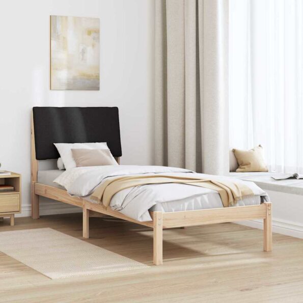vidaXL Rám postele Hnedá a čierna 80 x 200 cm Borovicový masív – Obrázok 4