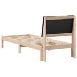 vidaXL Rám postele Hnedá a čierna 80 x 200 cm Borovicový masív – Obrázok 7
