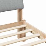 vidaXL Rám postele Hnedá a svetlo šedá 90 x 190 cm Borovicový masív – Obrázok 8