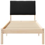 vidaXL Rám postele Hnedá a čierna 75 x 190 cm Borovicový masív – Obrázok 5