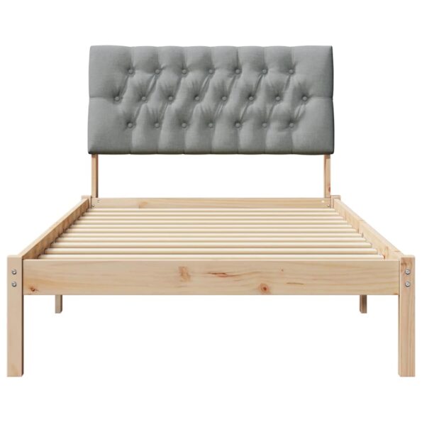 vidaXL Rám postele s čalúneným čelom Hnedá 100 x 200 cm – Obrázok 5