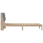 vidaXL Rám postele s čalúneným čelom s čelnou doskou Hnedá 75 x 190 cm – Obrázok 6