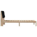 vidaXL Rám postele s čalúneným čelom s čelnou doskou Hnedá 75 x 190 cm – Obrázok 6