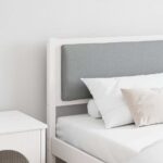 vidaXL Zadné čelo Iný Biela 200 cm Borovicový masív