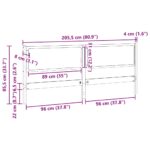 vidaXL Zadné čelo Iný Biela 200 cm Borovicový masív – Obrázok 11