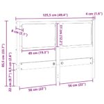 vidaXL Zadné čelo Iný Biela 120 cm Borovicový masív – Obrázok 11
