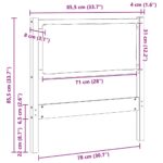 vidaXL Zadné čelo Iný Hnedá 80 cm Borovicový masív – Obrázok 11