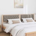 vidaXL Zadné čelo Iný Hnedá a taupe 200 cm Borovicový masív – Obrázok 3