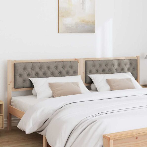 vidaXL Zadné čelo Iný Hnedá a taupe 200 cm Borovicový masív – Obrázok 3