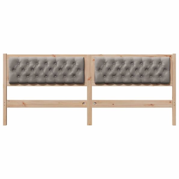 vidaXL Zadné čelo Iný Hnedá a taupe 200 cm Borovicový masív – Obrázok 4