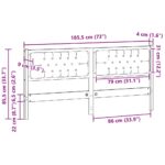 vidaXL Zadné čelo Iný Hnedá a taupe 180 cm Borovicový masív – Obrázok 11