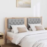 vidaXL Zadné čelo Iný Hnedá a svetlo šedá 150 cm Borovicový masív – Obrázok 3