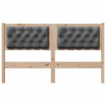 vidaXL Zadné čelo Iný hnedá a tmavosivá 150 cm Borovicový masív – Obrázok 4