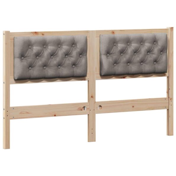 vidaXL Zadné čelo Iný Hnedá a taupe 140 cm Borovicový masív – Obrázok 2