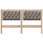 vidaXL Zadné čelo Iný Hnedá a taupe 140 cm Borovicový masív – Obrázok 4