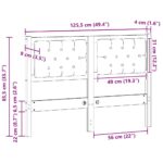 vidaXL Zadné čelo Iný Hnedá a svetlo šedá 120 cm Borovicový masív – Obrázok 11