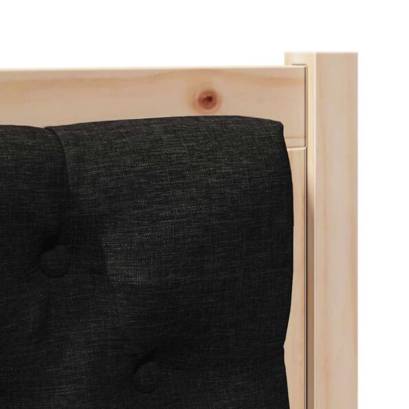 vidaXL Zadné čelo Iný Hnedá a čierna 100 cm Borovicový masív – Obrázok 7
