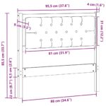 vidaXL Zadné čelo Iný Hnedá a čierna 90 cm Borovicový masív – Obrázok 11