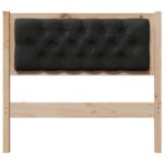 vidaXL Zadné čelo Iný Hnedá a čierna 90 cm Borovicový masív – Obrázok 4