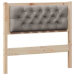 vidaXL Zadné čelo Iný Hnedá a taupe 90 cm Borovicový masív – Obrázok 2