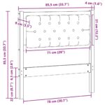 vidaXL Zadné čelo Iný Hnedá a čierna 80 cm Borovicový masív – Obrázok 11