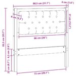 vidaXL Zadné čelo Iný hnedá a tmavosivá 75 cm Borovicový masív – Obrázok 11