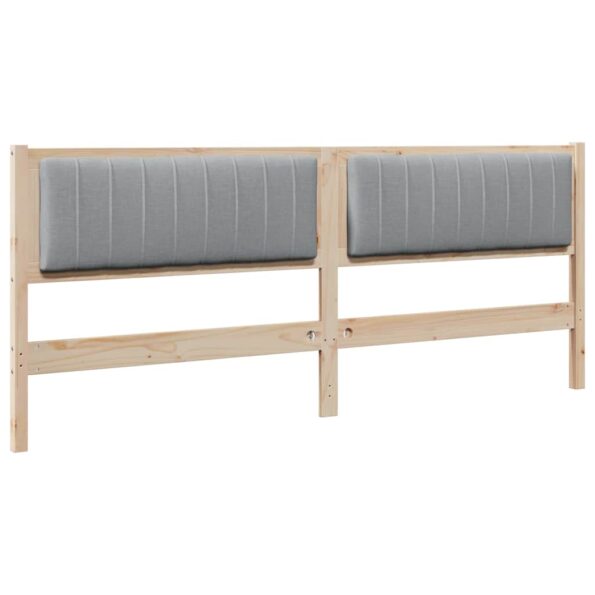 vidaXL Čalúnené čelo postele s čelnou doskou Hnedá 200 cm – Obrázok 2