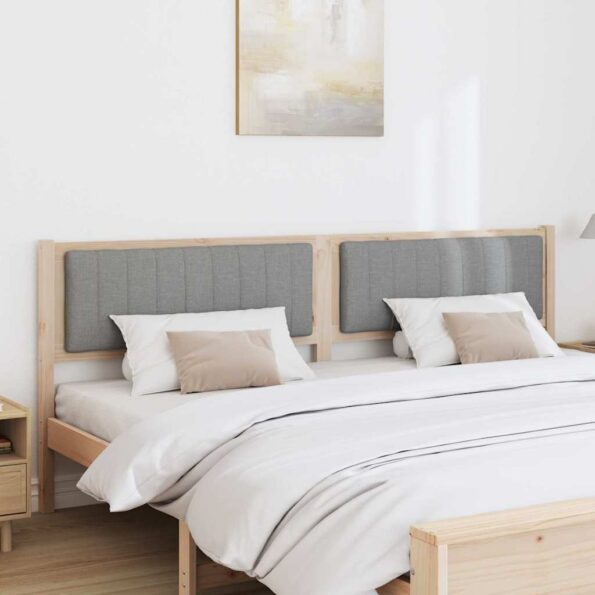 vidaXL Čalúnené čelo postele s čelnou doskou Hnedá 200 cm – Obrázok 3