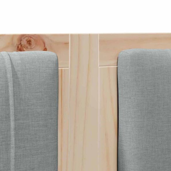 vidaXL Čalúnené čelo postele Hnedá 180 cm Masívne borovicové drevo – Obrázok 7