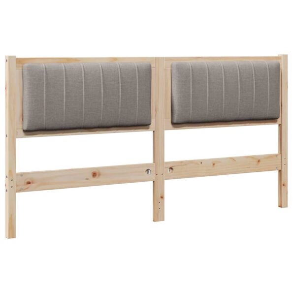 vidaXL Čalúnené čelo postele s čelnou doskou Hnedá 160 cm – Obrázok 2