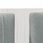 vidaXL Čalúnené čelo postele s čelnou doskou Biela 160 cm – Obrázok 7