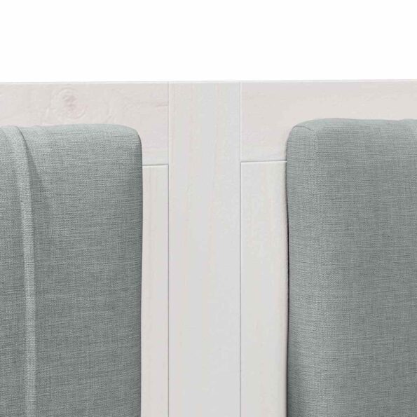 vidaXL Čalúnené čelo postele s čelnou doskou Biela 160 cm – Obrázok 7