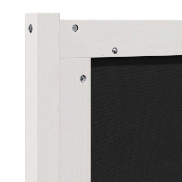 vidaXL Čalúnené čelo postele s čelnou doskou Biela 160 cm – Obrázok 8