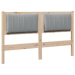 vidaXL Čalúnené čelo postele s čelnou doskou Hnedá 140 cm – Obrázok 2