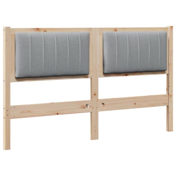 vidaXL Čalúnené čelo postele s čelnou doskou Hnedá 140 cm – Obrázok 2