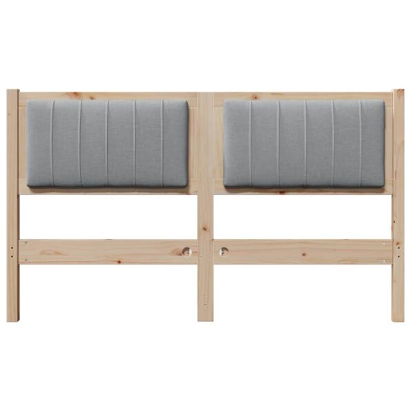 vidaXL Čalúnené čelo postele s čelnou doskou Hnedá 140 cm – Obrázok 4