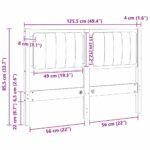 vidaXL Čalúnené čelo postele s čelnou doskou Hnedá 120 cm – Obrázok 11