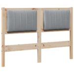 vidaXL Čalúnené čelo postele s čelnou doskou Hnedá 120 cm – Obrázok 2